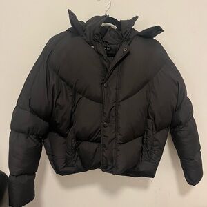 Pretty little thing black puffer jacket
